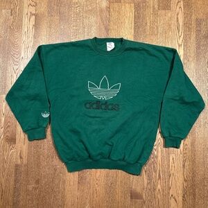 Vintage 90s Adidas Canada Made Embroidered Trefoil Logo Sweatshirt Mens Medium